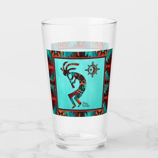 Southwest Kokopelli Glass Cup Glas (Rückseite)
