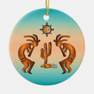 Southwest Kokopelli Keramik Ornament
