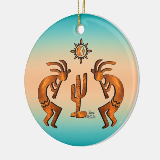 Southwest Kokopelli Keramik Ornament (Links)