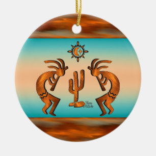Southwest Kokopelli Keramik Ornament