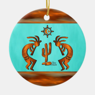 Southwest Kokopelli Keramik Ornament