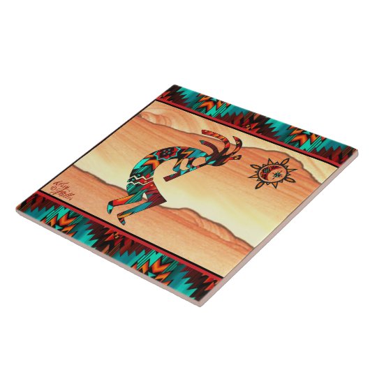Southwest Kokopelli KERAMIK TILE Fliese (Seite)