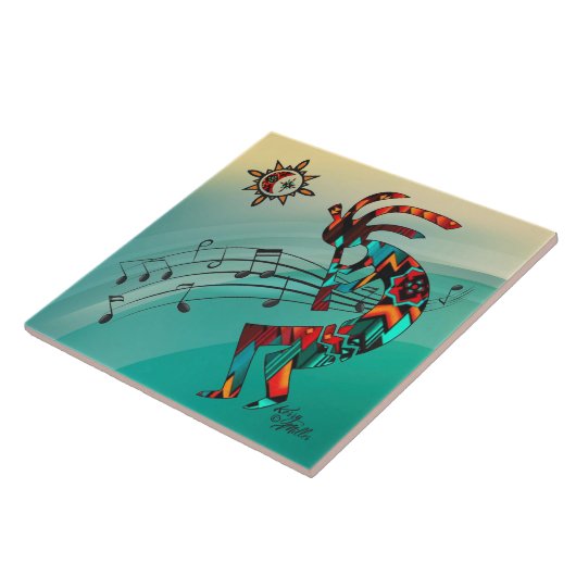Southwest Kokopelli KERAMIK TILE Fliese (Seite)
