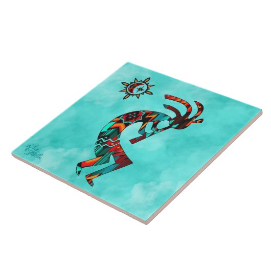 Southwest Kokopelli Keramik Tile Fliese (Seite)