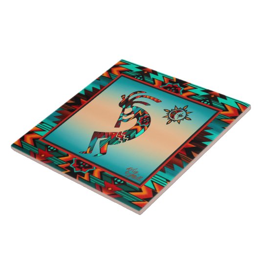 Southwest Kokopelli KERAMIK TILE Fliese (Seite)