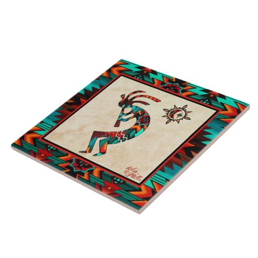 Southwest Kokopelli KERAMIK TILE Fliese (Seite)