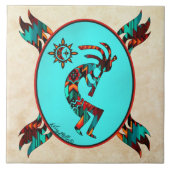 Southwest Kokopelli Keramik Tile Fliese (Vorderseite)