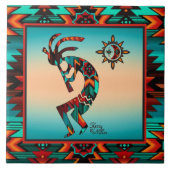 Southwest Kokopelli KERAMIK TILE Fliese (Vorderseite)