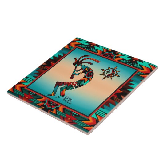 Southwest Kokopelli KERAMIK TILE Fliese (Seite)