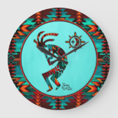 Southwest Kokopelli Large Clock Große Wanduhr (Vorderseite)