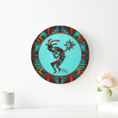 Southwest Kokopelli Large Clock Große Wanduhr (Zuhause)