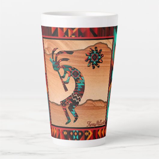 Southwest Kokopelli Latte Tasse (Vorderseite)