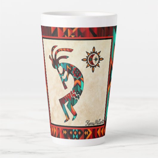 Southwest Kokopelli Latte Tasse (Vorderseite)