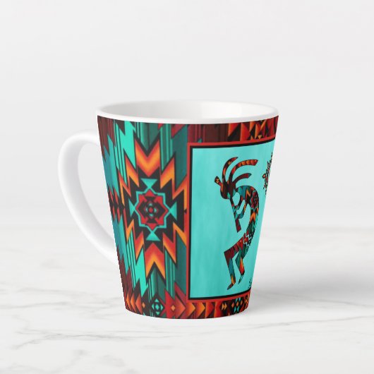 Southwest Kokopelli Latte Tasse (Linke Ecke)