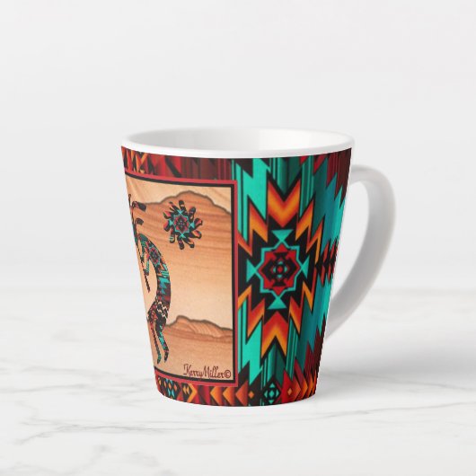 Southwest Kokopelli Latte Tasse (Rechte Ecke)