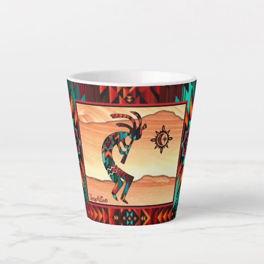 Southwest Kokopelli Latte Tasse (Vorderseite)