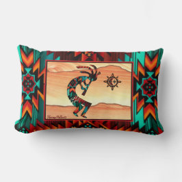 Southwest Kokopelli Lumbar Pillow Lendenkissen