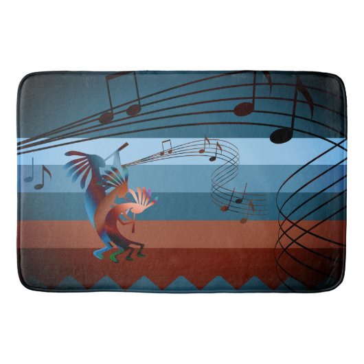 Southwest Kokopelli Music 2 Bath Mat Badematte (Vorderseite)