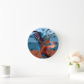 Southwest Kokopelli Music 2 Runde Wanduhr (Zuhause)