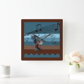 Southwest Kokopelli Music Clock Quadratische Wanduhr (Zuhause)