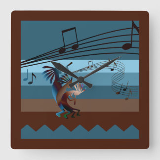 Southwest Kokopelli Music Clock Quadratische Wanduhr