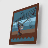 Southwest Kokopelli Music Clock Quadratische Wanduhr (Winkel)