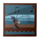 Southwest Kokopelli Music Fliese (Vorderseite)