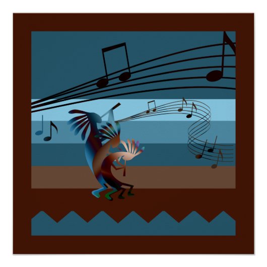 Southwest Kokopelli Music Poster (Vorderseite)