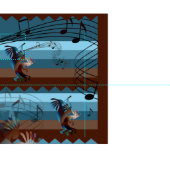 Southwest Kokopelli Music Stoff (Kachel)