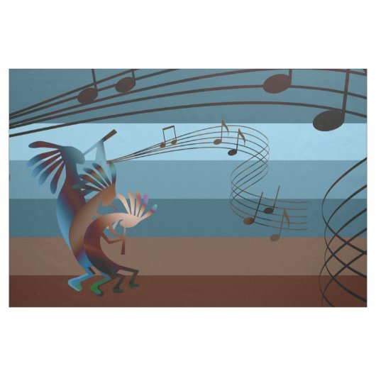 Southwest Kokopelli Music Stoff (Fat Quarter (45,7 x 55,9 cm))