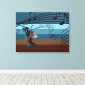 Southwest Kokopelli Music Wrapped Canvas Leinwanddruck (Insitu (Holzboden))