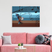 Southwest Kokopelli Music Wrapped Canvas Leinwanddruck (Insitu (Wohnzimmer))