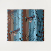 Southwest Kokopelli Music XL Tapestry Wandteppich (Vorderseite (Horizontal))