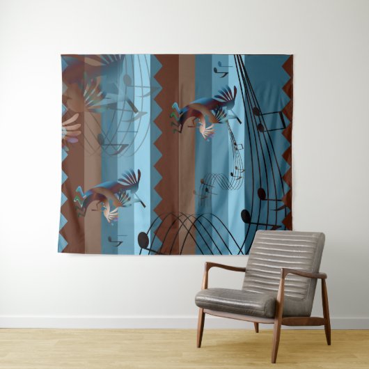 Southwest Kokopelli Music XL Tapestry Wandteppich