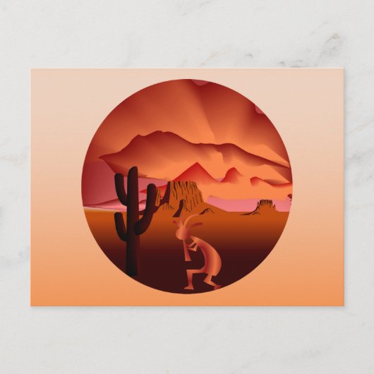 Southwest Kokopelli Postkarte (Vorderseite)