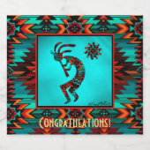 Southwest Kokopelli Schaumweinetikett (Einzelnes Label)