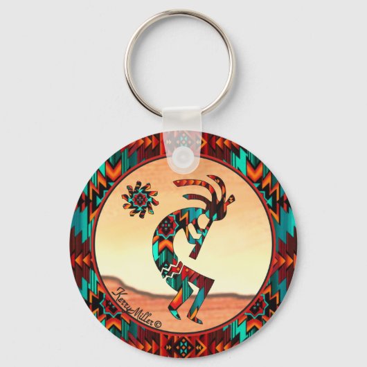 Southwest Kokopelli Schlüsselanhänger (Vorderseite)