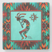 Southwest Kokopelli Stone Untersetzer (Vorderseite)