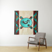 Southwest Kokopelli Tapestry Wandteppich (Beispiel (Horizontal))