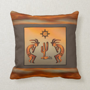 Southwest Kokopelli Throw Pillow Kissen