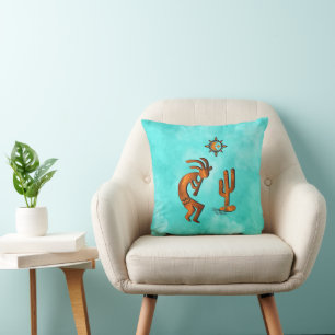 Southwest Kokopelli Throw Pillow Kissen