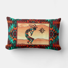 Southwest Kokopelli Throw Pillow Lendenkissen