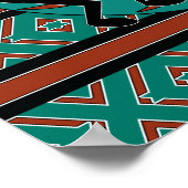 Southwest Kokopelli Türkis Wall Art Poster (Ecke)