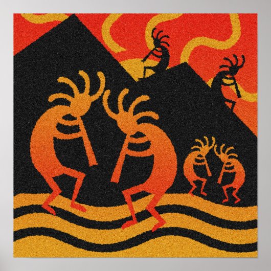 Southwest Kokopelli Wall Art Poster (Vorne)