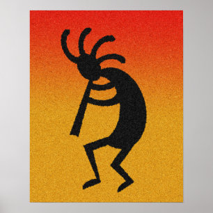 Southwest Kokopelli Wüste Sun Wall Art Poster