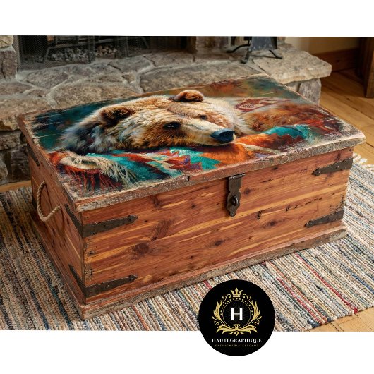 Southwest Lodge Bear Portrait Seidenpapier