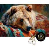 Southwest Lodge Bear Portrait Seidenpapier