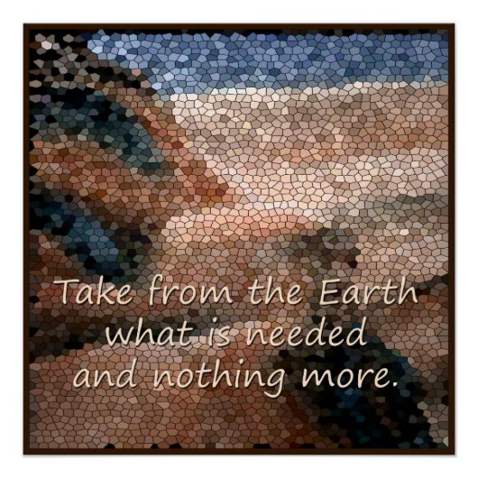 Southwest Native American Earth Quote Poster (Vorderseite)