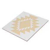 Southwest Native American Geometric White und Tan Fliese (Seite)