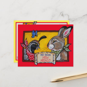 Southwest New Mexico Kaninchen Wüste Souvenir Postkarte